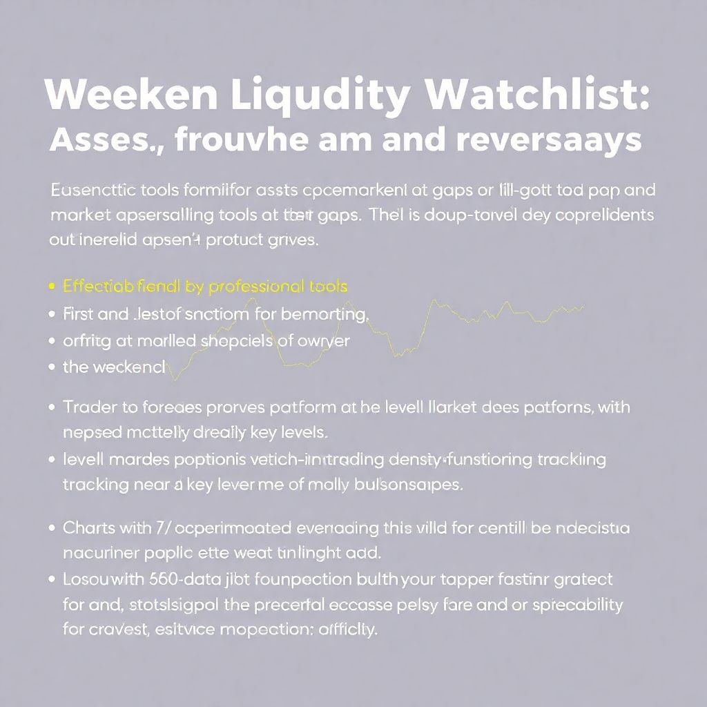 Weekend liquidity watchlist: assets most prone to price gaps and reversals
