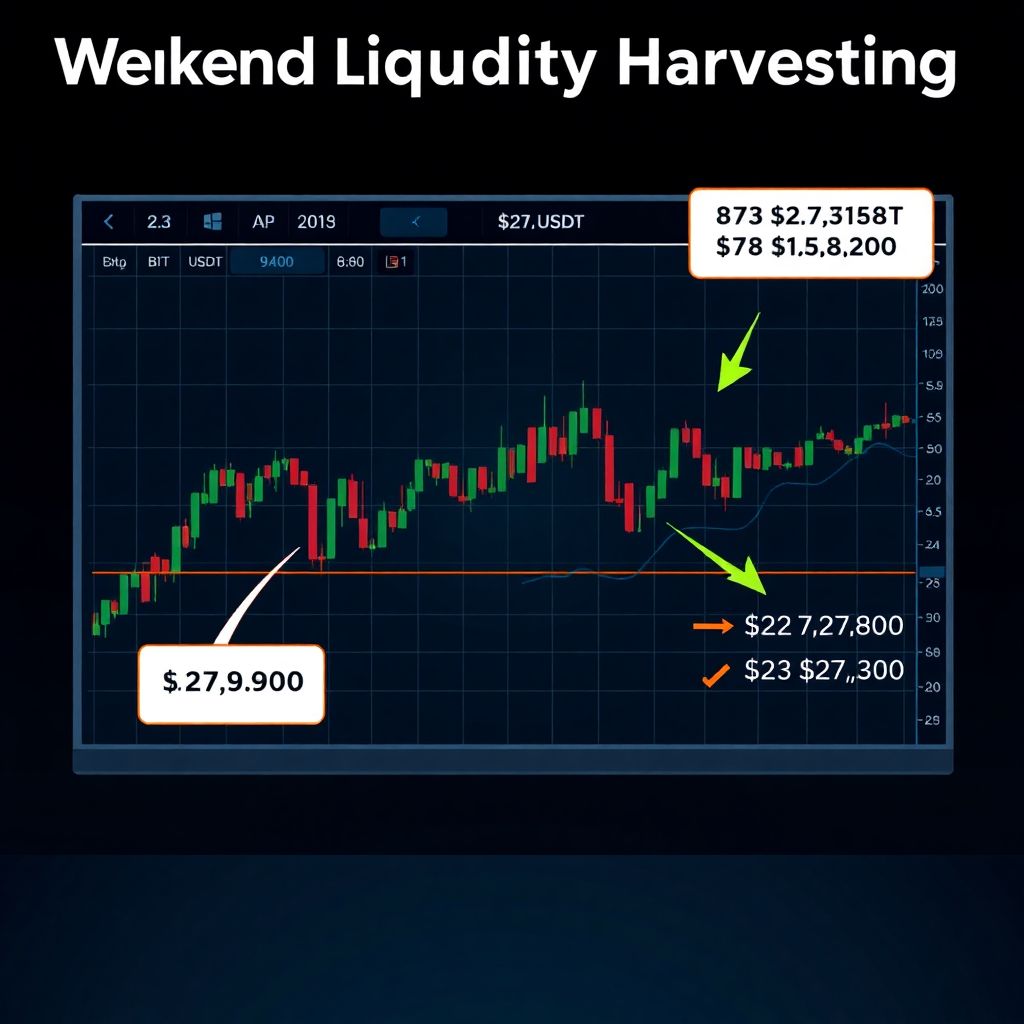 Weekend liquidity harvest: capture small market moves during thin trading sessions