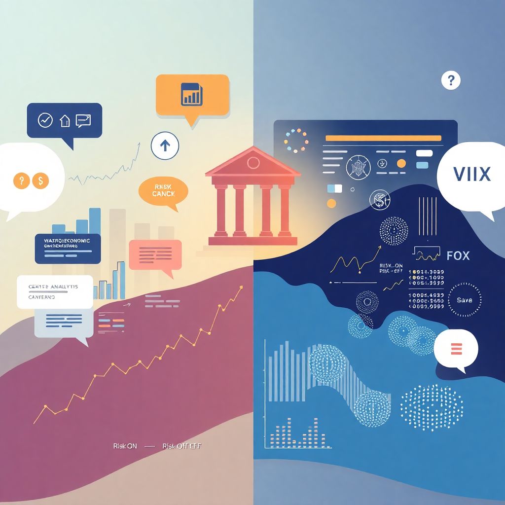 Narratives for risk-on and risk-off phases with practical heuristics for market analysis