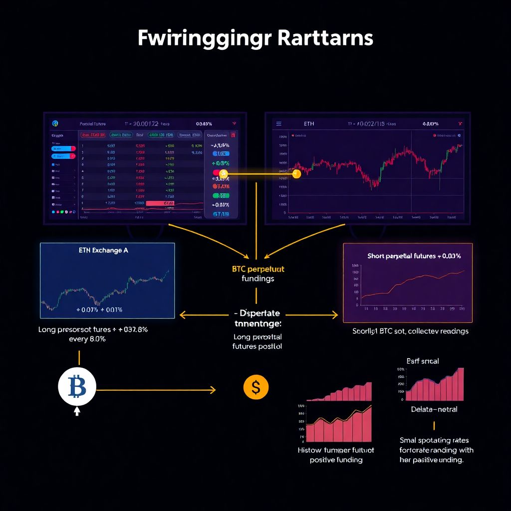 Funding rates in parallel markets for arbitrage opportunities and risk management